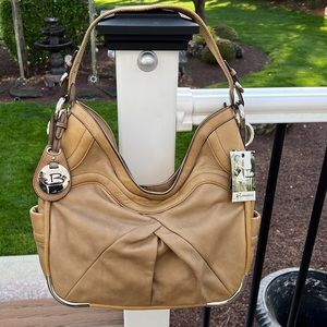 B Makowsky Leather Shoulder Bag
